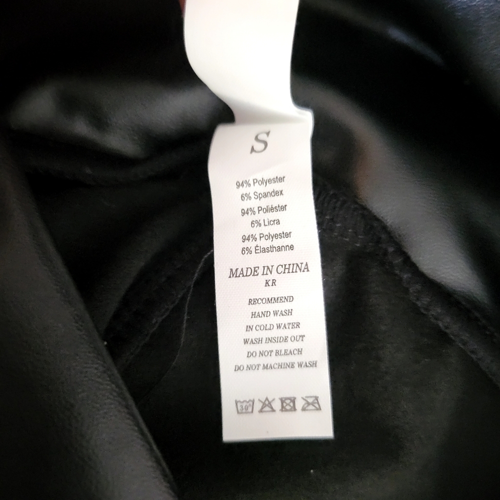 Women'sJimilaka Black Small Faux Leather Pants - Picture 6 of 6